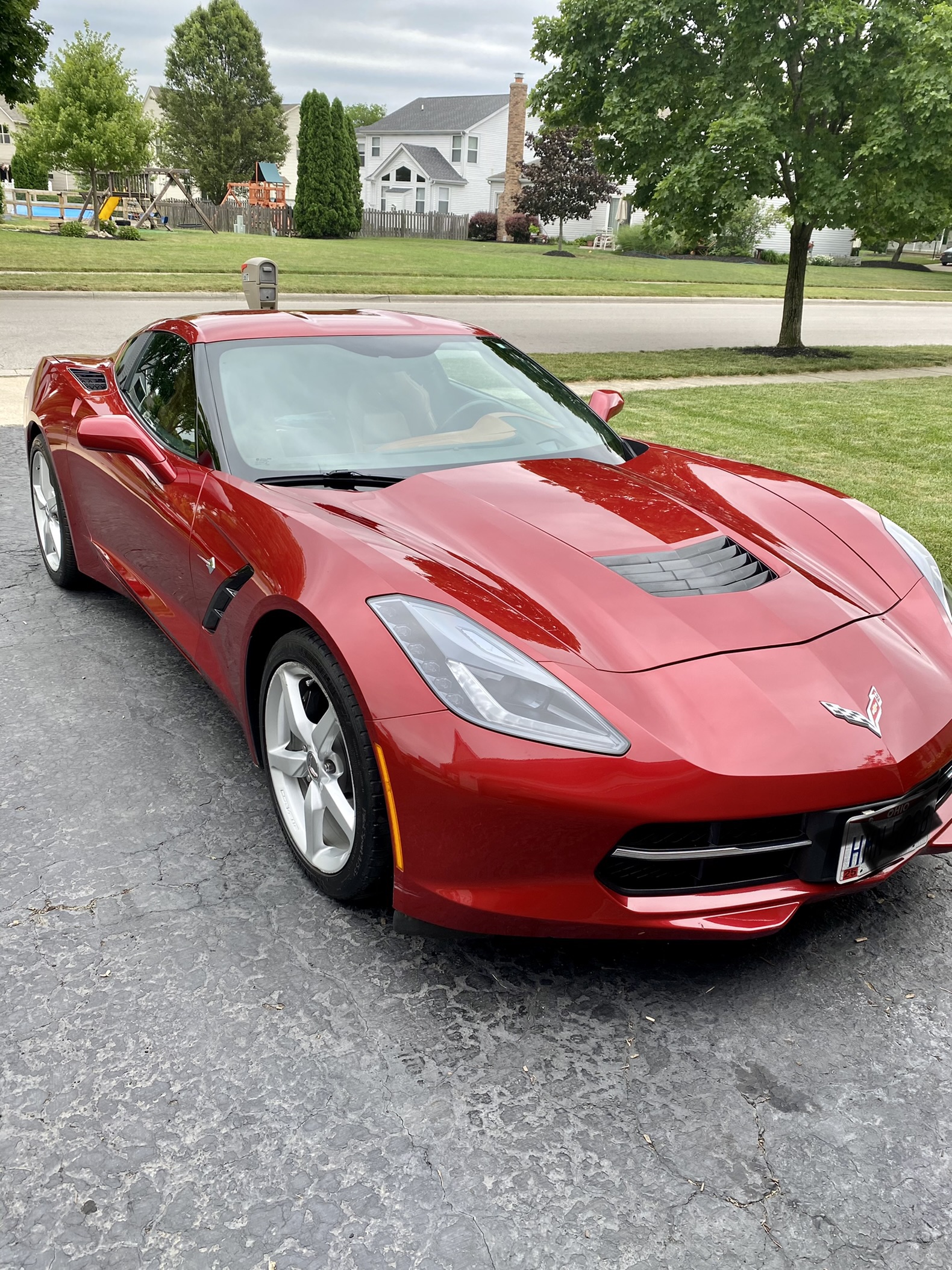 Corvette in for auto detailing